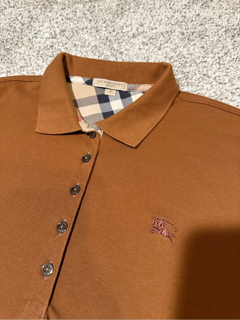 Burberry women’s brown polo shirt size M